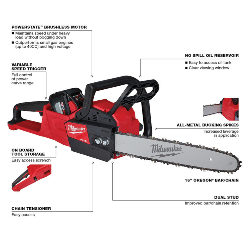M18 FUEL™ 16" Chainsaw Kit (2727-21HD)