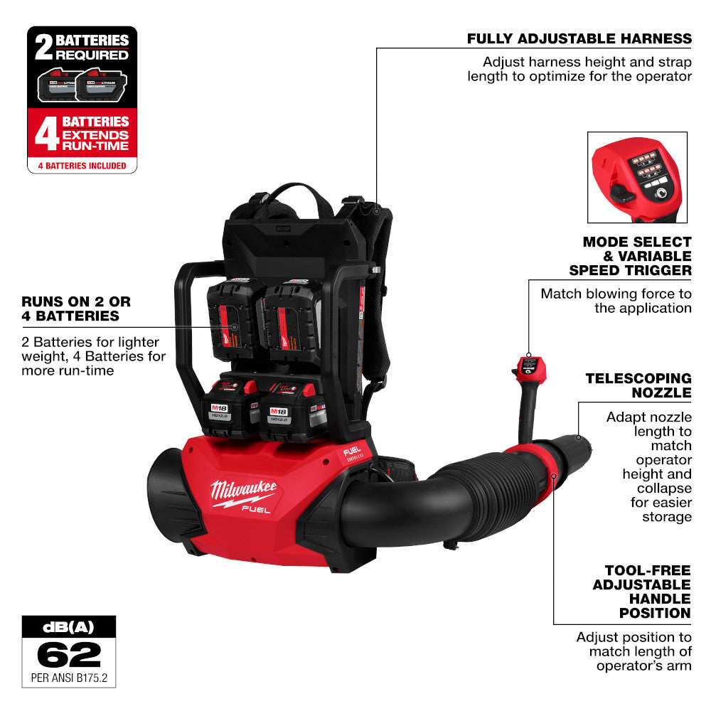M18 FUEL™ Backpack Blower Kit (3009-24HD)