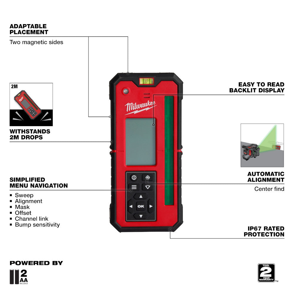 M18™ Red Exterior Rotary Laser Level Kit with Receiver, Tripod, & Grade Rod (3701-21T)
