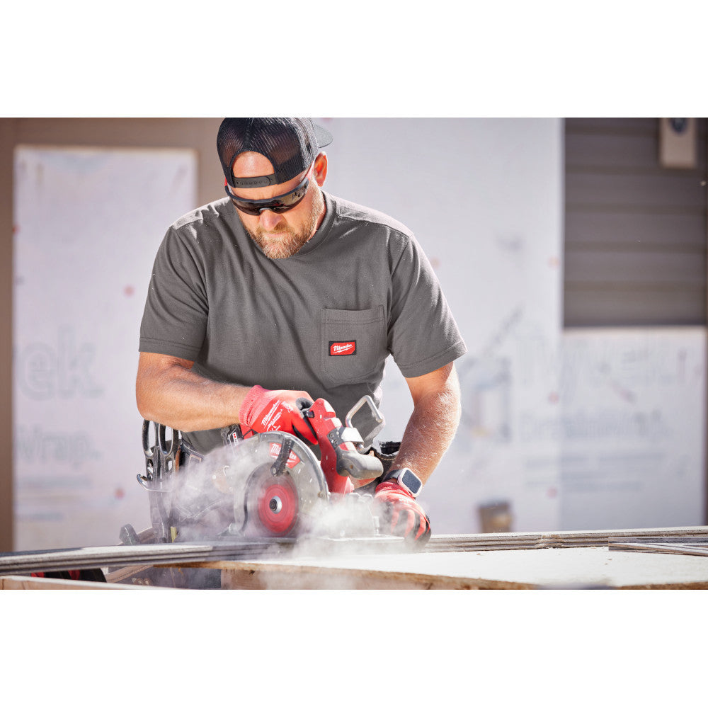 GRIDIRON™ Pocket T-Shirt - Gray Short Sleeve