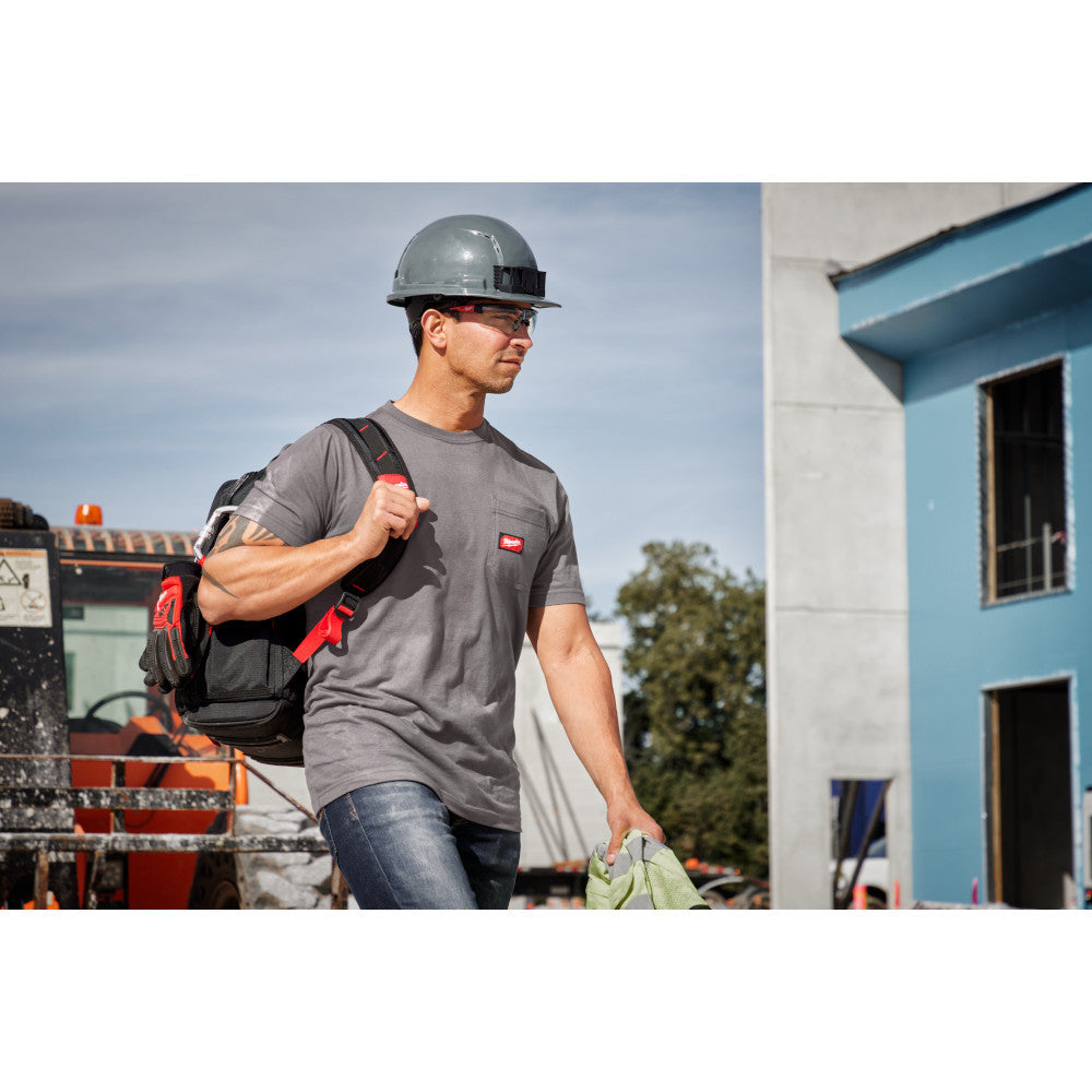 GRIDIRON™ Pocket T-Shirt - Gray Short Sleeve