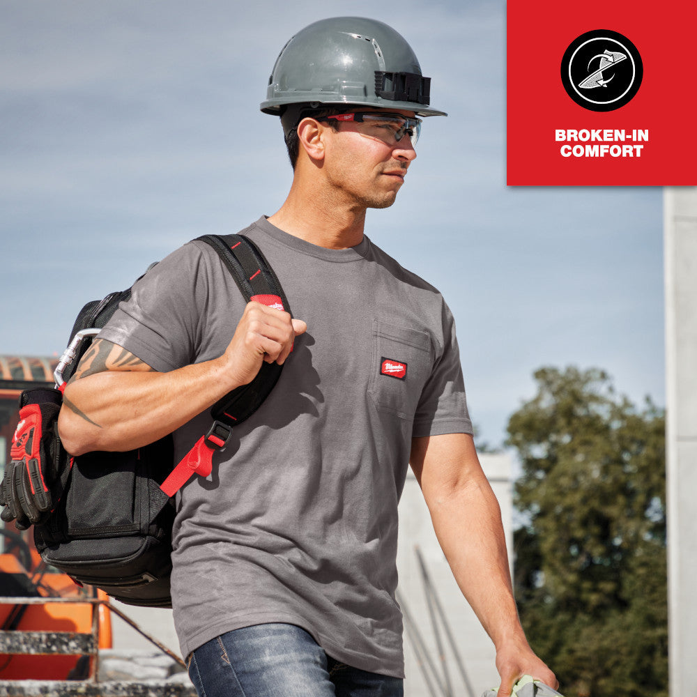 GRIDIRON™ Pocket T-Shirt - Gray Short Sleeve