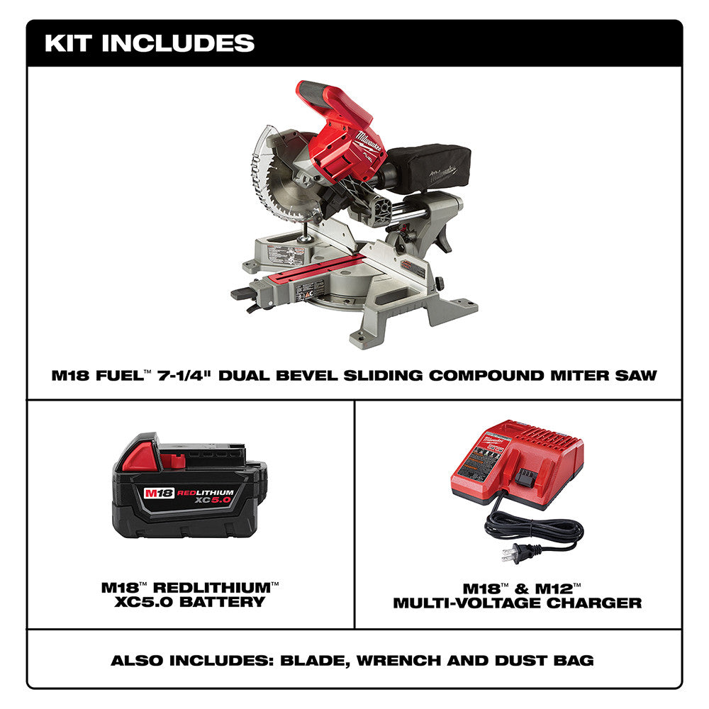 M18 7-1/4" MITER SAW KIT - (2733-21)