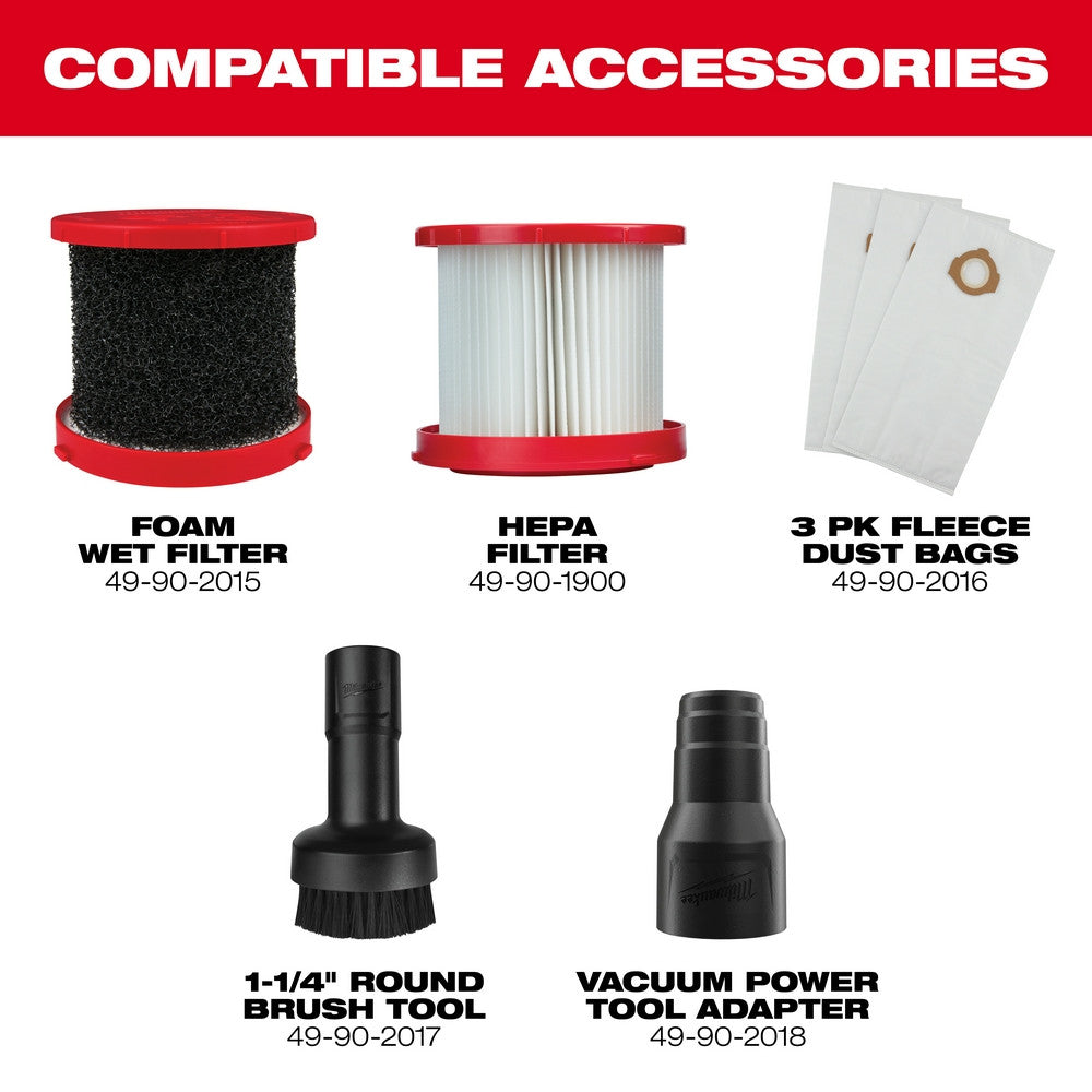 M18 FUEL PACKOUT 2.5 GAL WET/DRY VAC - Bare Tool-(0970-20)