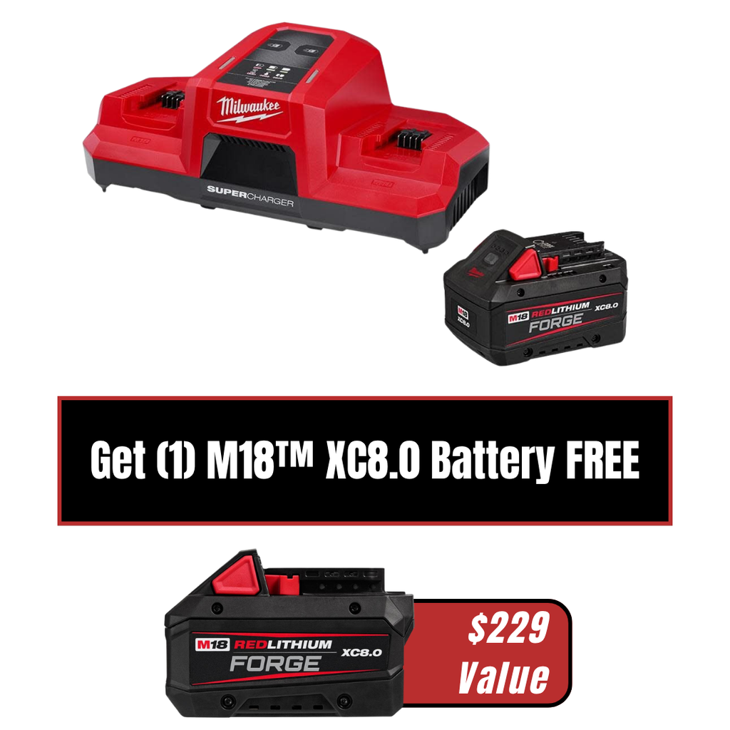 M18™ REDLITHIUM™ FORGE™ XC8.0 Battery & Dual Bay SUPERCHARGER Kit (48-59-1881SC)