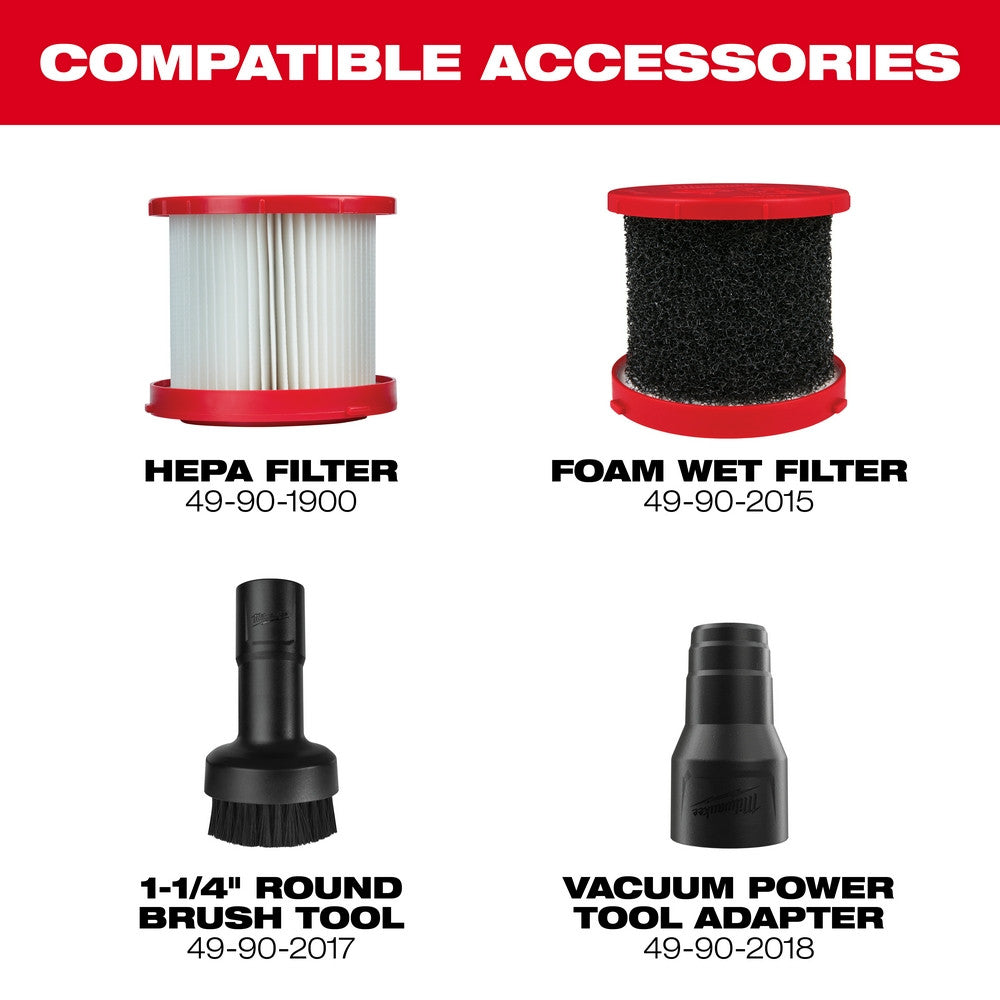 M18 2 GALLON WET/DRY VACUUM - Bare Tool-(0880-20)