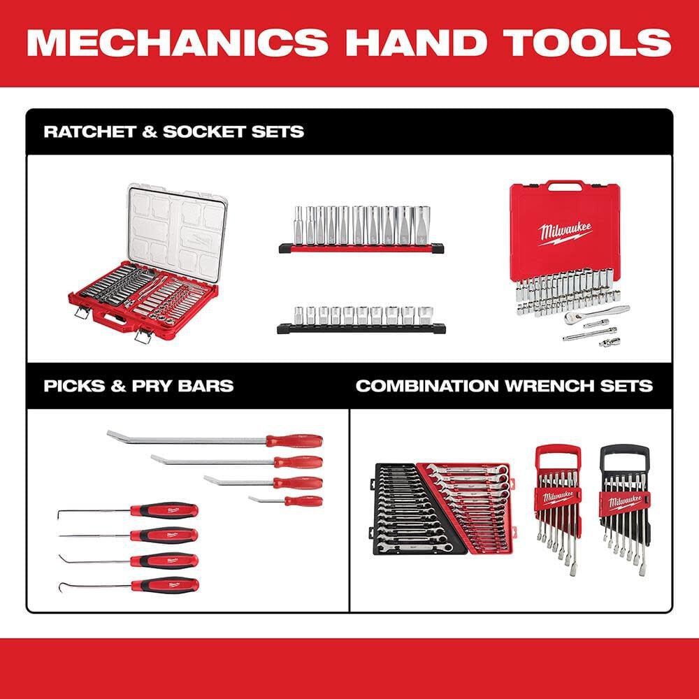 3/8" Drive 56pc Ratchet & Socket Set - SAE & Metric (48-22-9008)