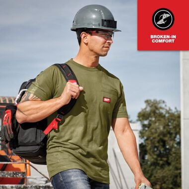 GRIDIRON™ Pocket T-Shirt - Green Short Sleeve