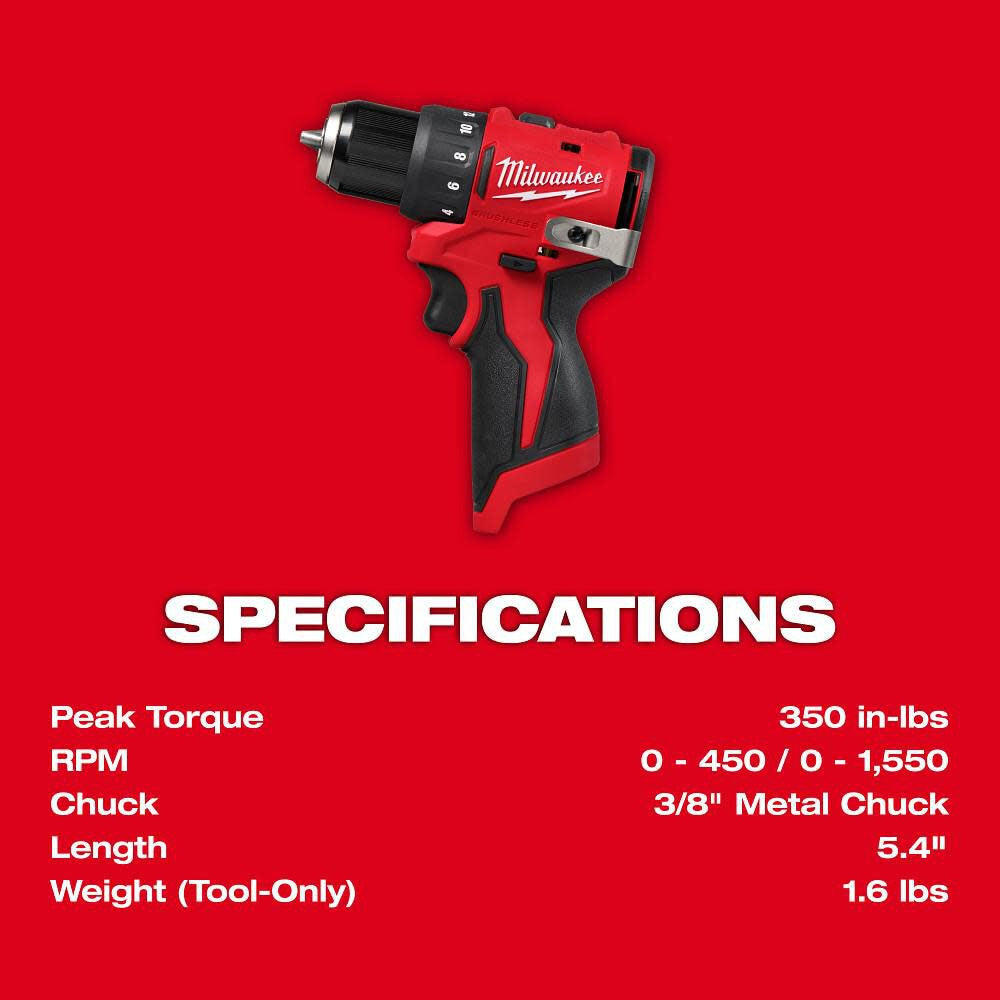M12™ Subcompact Brushless 2-Tool Combo Kit (3494-23R)