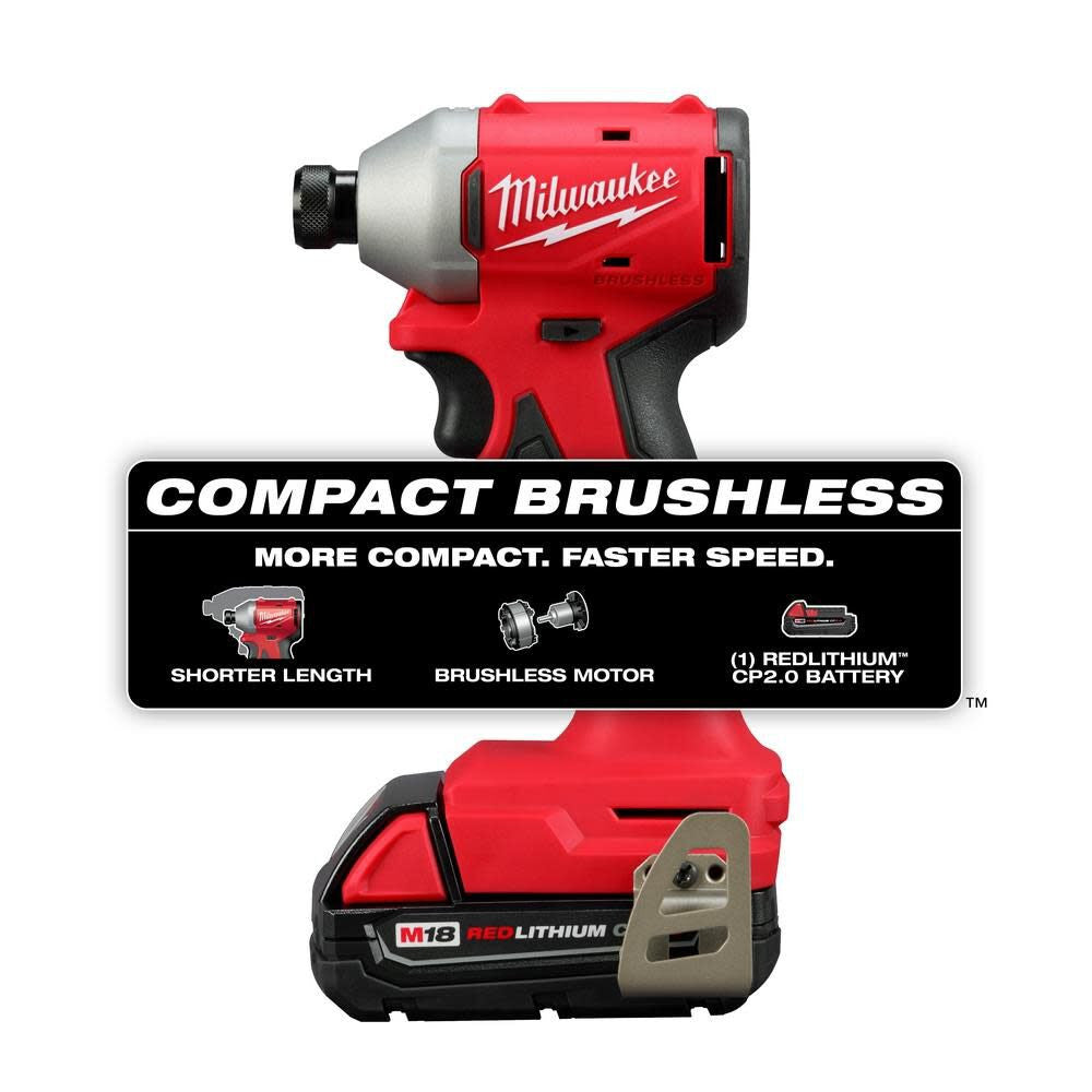 M18 Compact 1/4" Hex Impact Driver Kit (3650-21P)