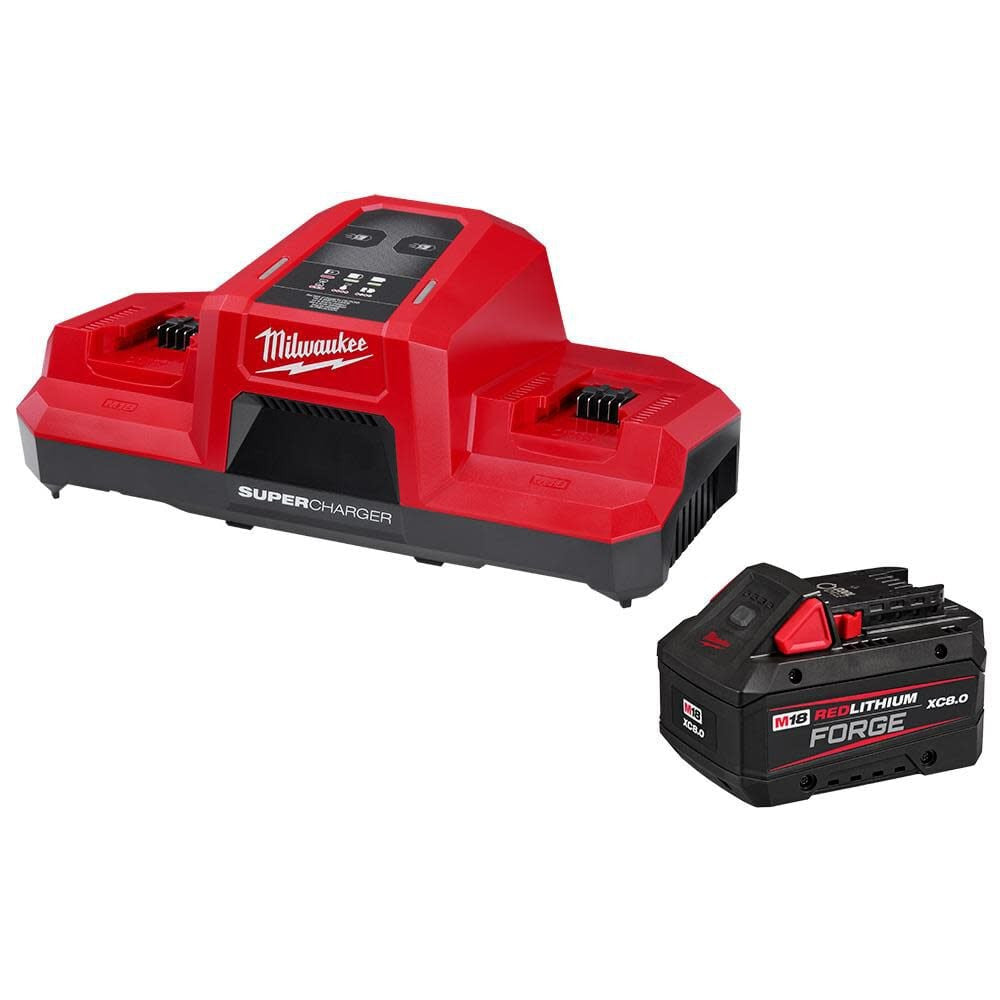 M18™ REDLITHIUM™ FORGE™ XC8.0 Battery & Dual Bay SUPERCHARGER Kit (48-59-1881SC)