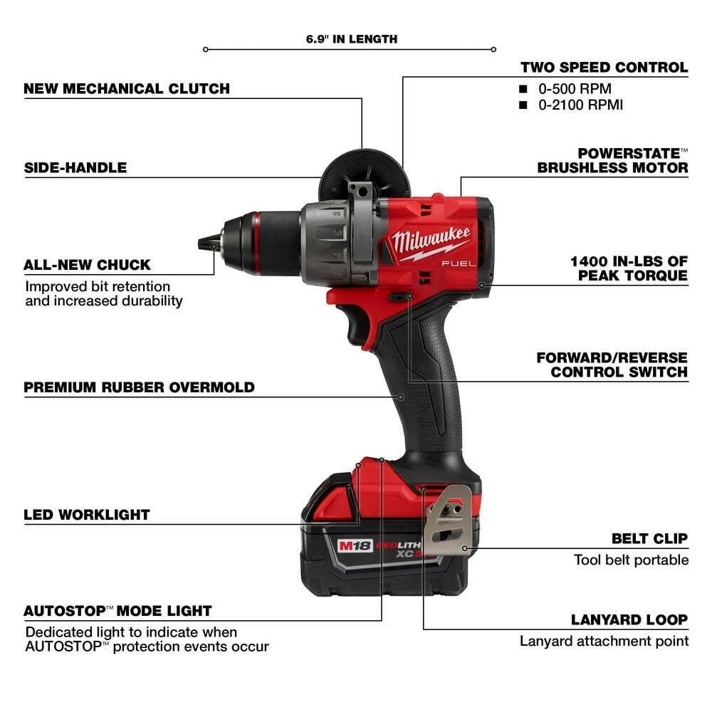 M18 FUEL™ 1/2" Drill/Driver Kit (2903-22)