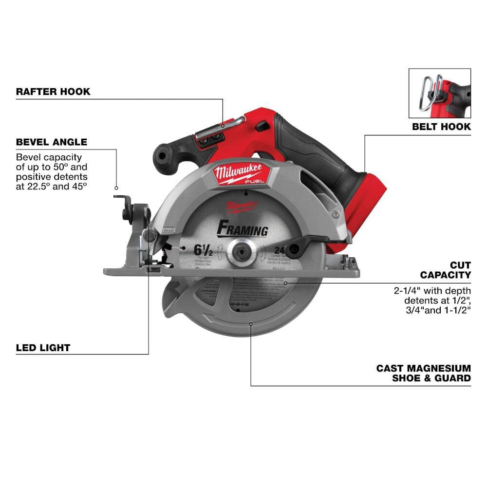 M18 FUEL™ 6-1/2" Circular Saw Bare Tool (2833-20)
