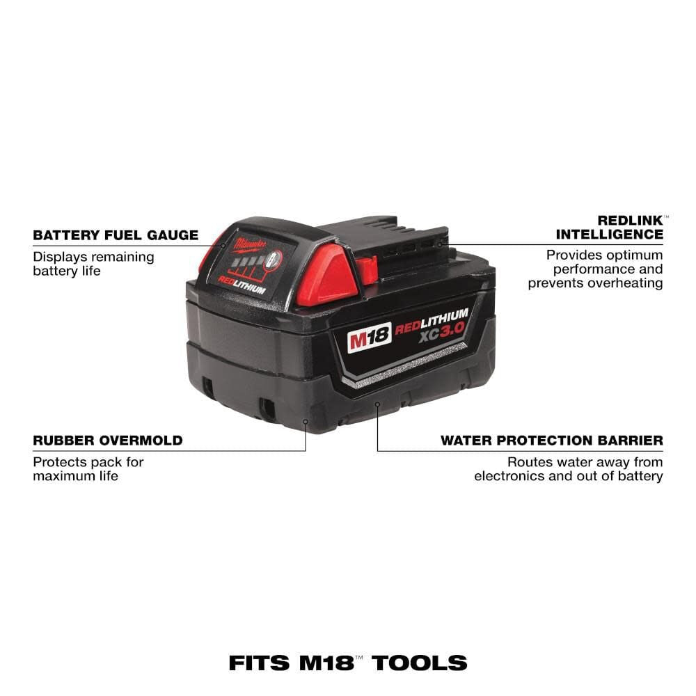 M18™ REDLITHIUM™ XC3.0 Battery 2-Pack (48-11-1822)